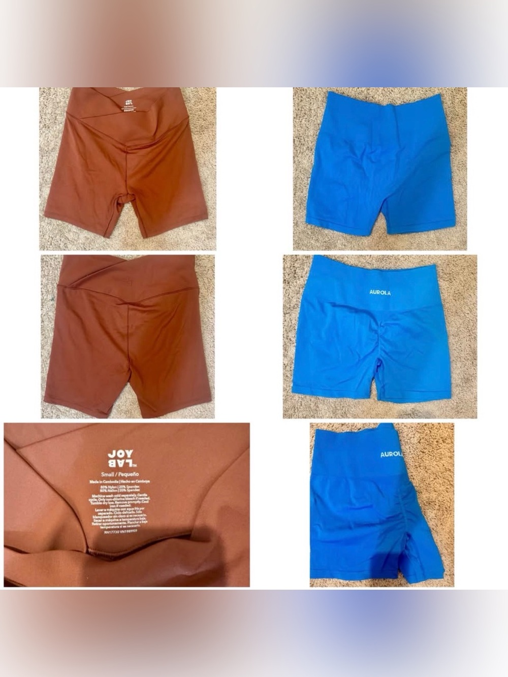 Workout Bottoms Bundle | Lululemon Leggings + AUROLA & JoyLab Biker Shorts - Picture 2 of 5
